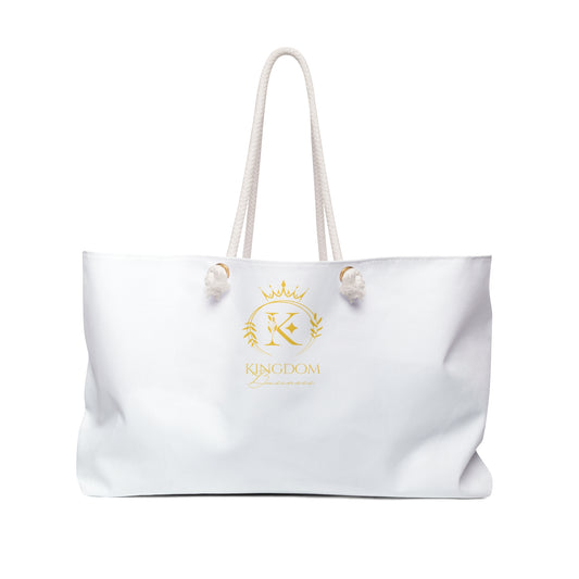 White "Kingdom Business" Weekender Bag