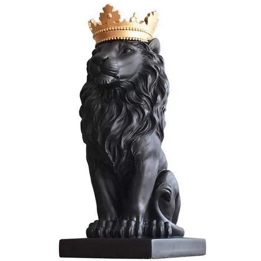 Lion King Statue, Home and Study Decoration, Collectible Figurines, Best Gift for The Man, Black